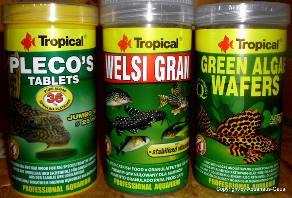 Tropical Wels Mix: 250ml Plecos Tabs, 250ml Welsi Gran, 250ml Gree Algae Wafers